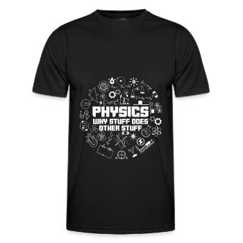 Physicien physicien - T-shirt sport Homme - noir - Devant - AI Model Male 178 dark (178cm)