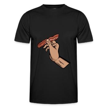 Bacon Bacon Petit déjeuner - T-shirt sport Homme - noir - Devant - AI Model Male 178 dark (178cm)