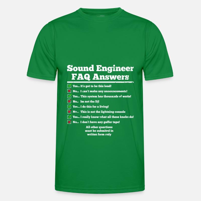 Tontechniker Sound Audio Engineer Männer Funktions-T-Shirt