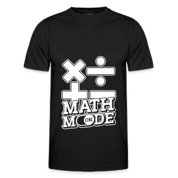 Professeur de mathématiques Mathématicien Professeur de mathématiques Mathématiques - T-shirt sport Homme - noir - Devant - AI Model Male 178 dark (178cm)