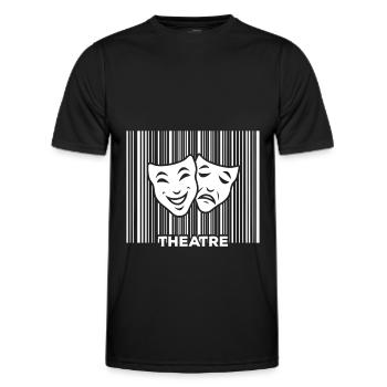 Theater - Männer Funktions-T-Shirt - Schwarz - Vorne - AI Model Male 178 dark (178cm)