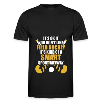 Feldhockey - Männer Funktions-T-Shirt - Schwarz - Vorne - AI Model Male 178 dark (178cm)