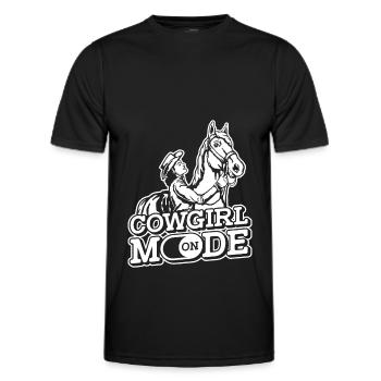 Équitation Rodéo - T-shirt sport Homme - noir - Devant - AI Model Male 178 dark (178cm)