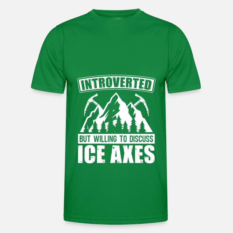 Eisklettern Bergsteigen Klettern Bergsteiger Männer Funktions-T-Shirt