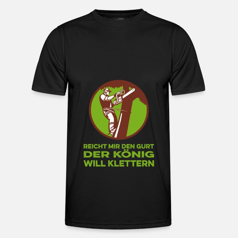 Baumklettern Baumpfleger Arborist Baumkletterer - Männer Funktions-T-Shirt - Schwarz
