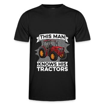 Trekker Traktor Trecker Landwirt Bauer - Männer Funktions-T-Shirt - Schwarz - Vorne - AI Model Male 178 dark (178cm)