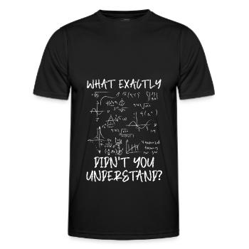 Mathématiques Mathématiques - T-shirt sport Homme - noir - Devant - AI Model Male 178 dark (178cm)