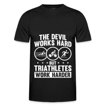 Triathlon - Men's Functional T-Shirt - black - Front - AI Model Male 178 dark (178cm)
