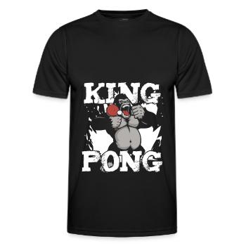 Tischtennis Ping Pong - Männer Funktions-T-Shirt - Schwarz - Vorne - AI Model Male 178 dark (178cm)