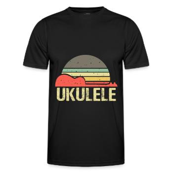 Ukulele - Men's Functional T-Shirt - black - Front - AI Model Male 178 dark (178cm)