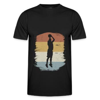 Basketball Basketballer - Männer Funktions-T-Shirt - Schwarz - Vorne - AI Model Male 178 dark (178cm)