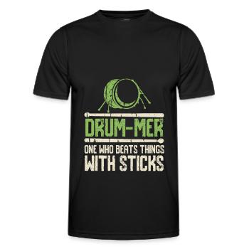 Spielmannszug Fanfarenzug Trommeln Trommler - Männer Funktions-T-Shirt - Schwarz - Vorne - AI Model Male 178 dark (178cm)