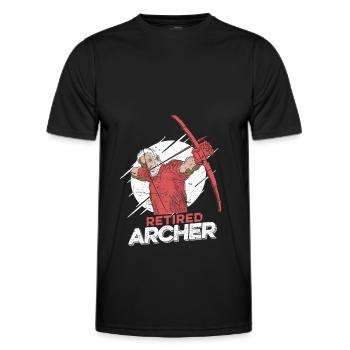 Tir à l’arc Flèche Tir à l’arc Tir à l’arc - T-shirt sport Homme - noir - Devant - AI Model Male 178 dark (178cm)