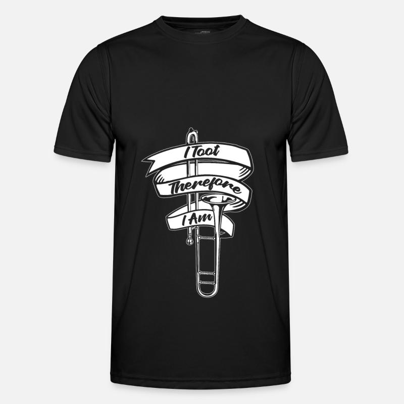 Posaune - Männer Funktions-T-Shirt - Schwarz
