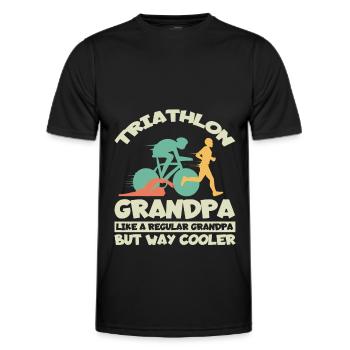 Triathlon - Männer Funktions-T-Shirt - Schwarz - Vorne - AI Model Male 178 dark (178cm)