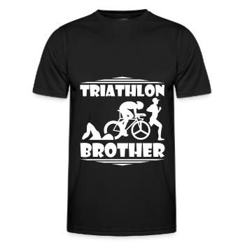 Triathlon - Men's Functional T-Shirt - black - Front - AI Model Male 178 dark (178cm)