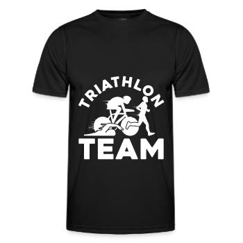 Triathlon - Men's Functional T-Shirt - black - Front - AI Model Male 178 dark (178cm)