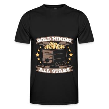 Gold Mining Gold Mine - Men's Functional T-Shirt - black - Front - AI Model Male 178 dark (178cm)