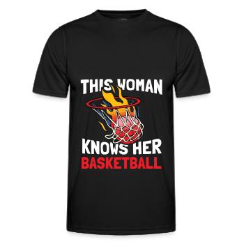 Basketball Basketballer - Men's Functional T-Shirt - black - Front - AI Model Male 178 dark (178cm)