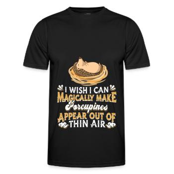 Stachelschwein - Männer Funktions-T-Shirt - Schwarz - Vorne - AI Model Male 178 dark (178cm)