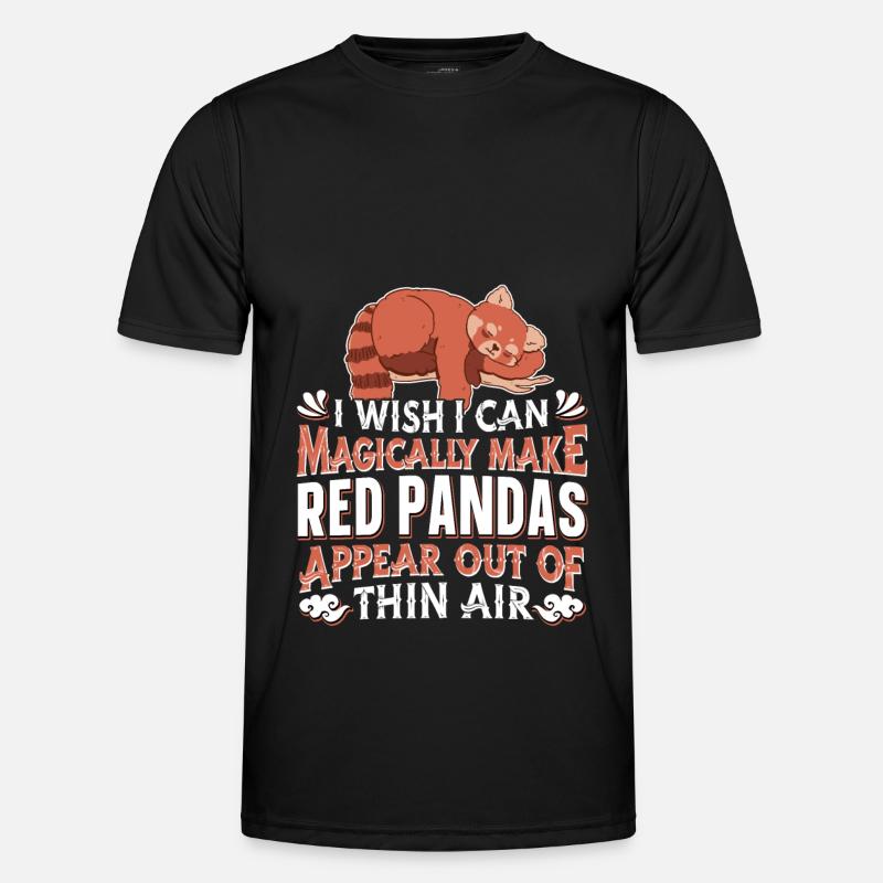 Cat Bear Red Panda - Men's Functional T-Shirt - black