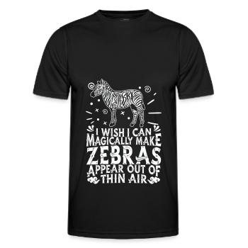 Zebra - Men's Functional T-Shirt - black - Front - AI Model Male 178 dark (178cm)