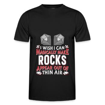 Géologue Pierres Pierre Collectionneur Pétrologie - T-shirt sport Homme - noir - Devant - AI Model Male 178 dark (178cm)