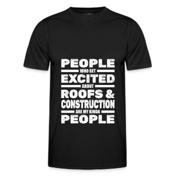 Roofer Roofing Roofing Craftsmen - Men's Functional T-Shirt - black - Front - AI Model Male 178 dark (178cm)