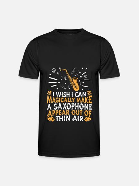 Sax Saxophon Saxofon Musiker Jazz - Männer Funktions-T-Shirt - Schwarz