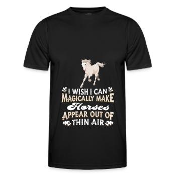 Cavalier Équitation Équitation - T-shirt sport Homme - noir - Devant - AI Model Male 178 dark (178cm)