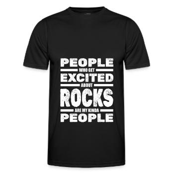 Géologue Pierres Pierre Collectionneur Pétrologie - T-shirt sport Homme - noir - Devant - AI Model Male 178 dark (178cm)