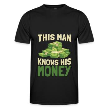 Capitalism Capitalist Entrepreneur Investor - Men's Functional T-Shirt - black - Front - AI Model Male 178 dark (178cm)