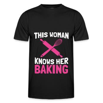 Bäcker Backen Konditor - Männer Funktions-T-Shirt - Schwarz - Vorne - AI Model Male 178 dark (178cm)