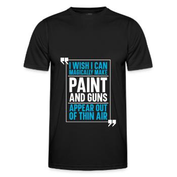 Paintball - Männer Funktions-T-Shirt - Schwarz - Vorne - AI Model Male 178 dark (178cm)