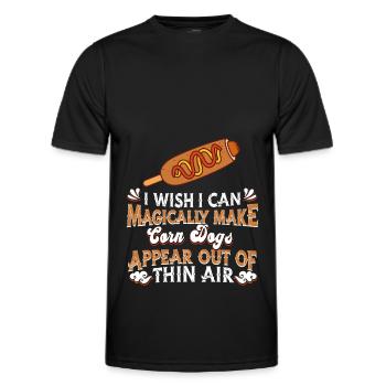 Corn dog - Men's Functional T-Shirt - black - Front - AI Model Male 178 dark (178cm)