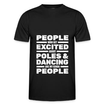 Pole Dance Pole Fitness - T-shirt sport Homme - noir - Devant - AI Model Male 178 dark (178cm)