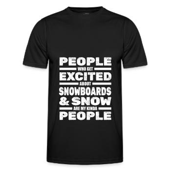 Snowboard Snowboarder Snowboarding - T-shirt sport Homme - noir - Devant - AI Model Male 178 dark (178cm)