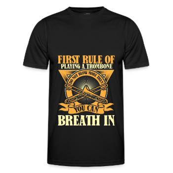 Trombone - Men's Functional T-Shirt - black - Front - AI Model Male 178 dark (178cm)