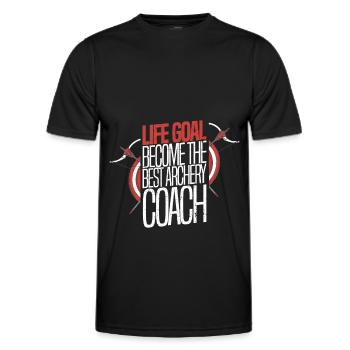 Tir à l’arc Flèche Tir à l’arc Tir à l’arc - T-shirt sport Homme - noir - Devant - AI Model Male 178 dark (178cm)