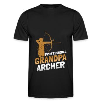 Tir à l’arc Flèche Tir à l’arc Tir à l’arc - T-shirt sport Homme - noir - Devant - AI Model Male 178 dark (178cm)