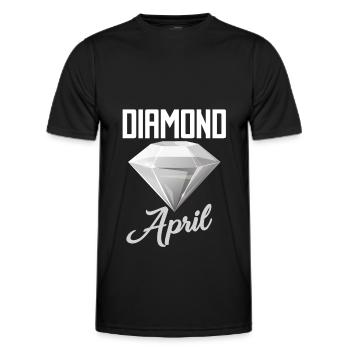 Pierres précieuses - T-shirt sport Homme - noir - Devant - AI Model Male 178 dark (178cm)