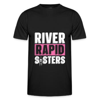 Rafting Wildwasser Kanu Kajak - Männer Funktions-T-Shirt - Schwarz - Vorne - AI Model Male 178 dark (178cm)