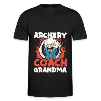 Tir à l’arc Flèche Tir à l’arc Tir à l’arc - T-shirt sport Homme - noir - Devant - AI Model Male 178 dark (178cm)
