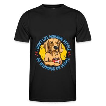 Golden Retriever - Männer Funktions-T-Shirt - Schwarz - Vorne - AI Model Male 178 dark (178cm)