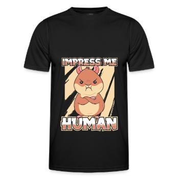 Hamster - Männer Funktions-T-Shirt - Schwarz - Vorne - AI Model Male 178 dark (178cm)