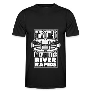 Rafting Wildwasser Kanu Kajak - Männer Funktions-T-Shirt - Schwarz - Vorne - AI Model Male 178 dark (178cm)
