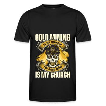 Gold Mining Gold Mine - Men's Functional T-Shirt - black - Front - AI Model Male 178 dark (178cm)