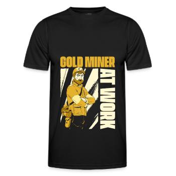 Gold Mining Gold Mine - Men's Functional T-Shirt - black - Front - AI Model Male 178 dark (178cm)