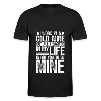 Gold Mining Gold Mine - Men's Functional T-Shirt - black - Front - AI Model Male 178 dark (178cm)