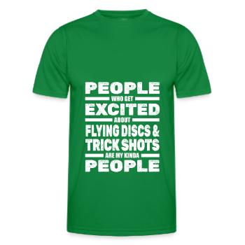 Frisbee - Men's Functional T-Shirt - kelly green - Front - AI Model Male 178 dark (178cm)